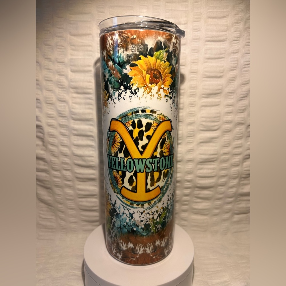 Custom Sublimation Tumbler Yellowstone Beth Dutton Rip Horses Women 20oz